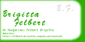 brigitta felbert business card